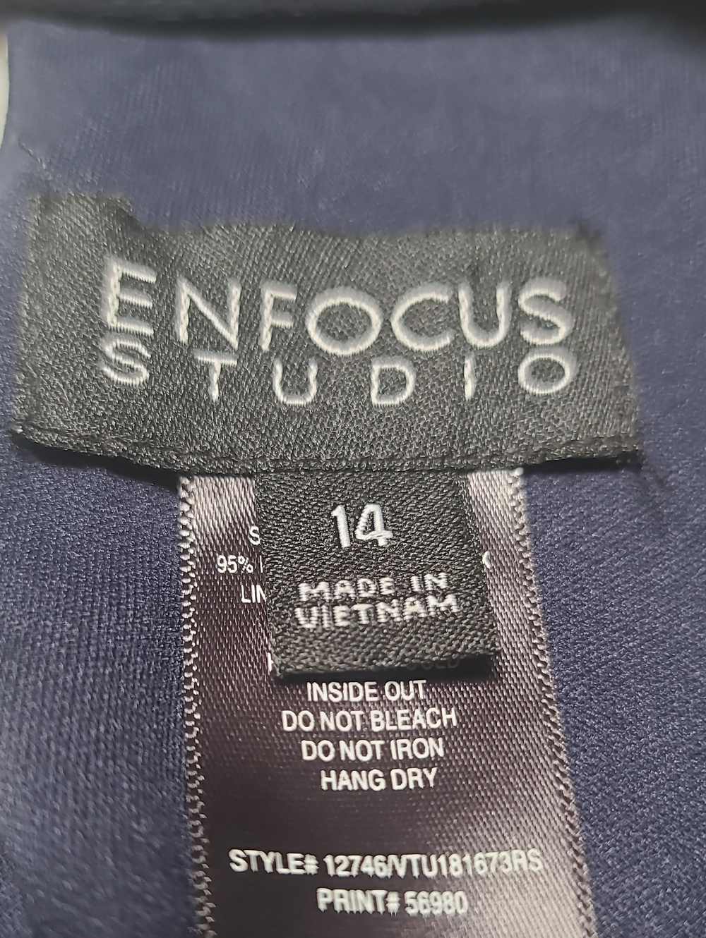 Enfocus Studio Navy and White Printed Lace-Trim Maxi Dress - Picture 8 of 9